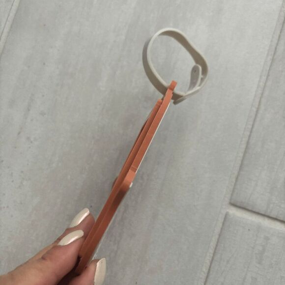 Wandering Moon Hamsa Luggage Tag with ID Card Rubber Tan Travel Vacation Airport - Picture 3 of 4